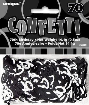 Scatter Confetti 70 - Black and Silver