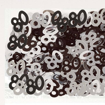 Scatter Confetti 80 - Black and Silver