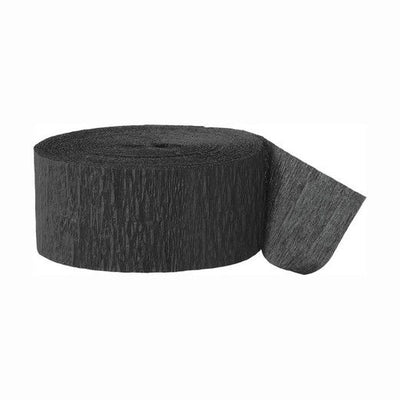 Crepe Streamers 24m Black 2pk