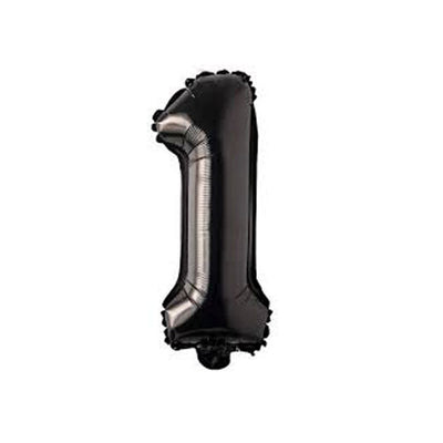 Giant Black Foil Number Balloon - 1 (86cm)