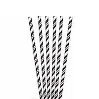 Black Paper Straws -  packet of 24
