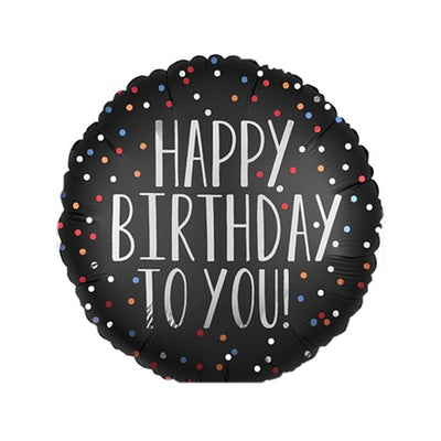 Foil Balloon 18" Happy Birthday Polka Dot