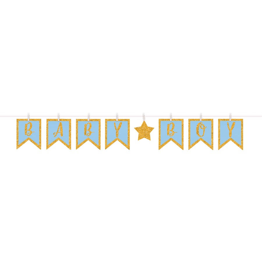 Baby Boy Clothespin Letter Banner