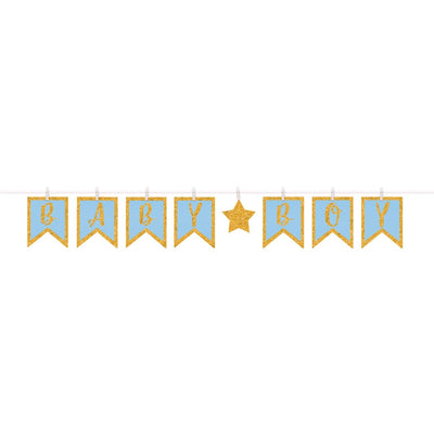 Baby Boy Clothespin Letter Banner