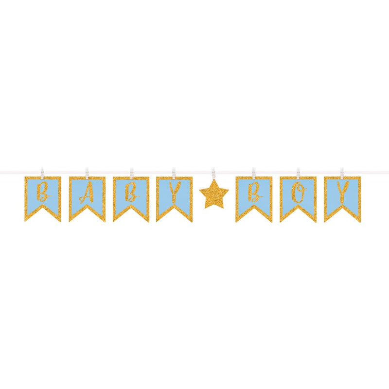 Baby Boy Clothespin Letter Banner