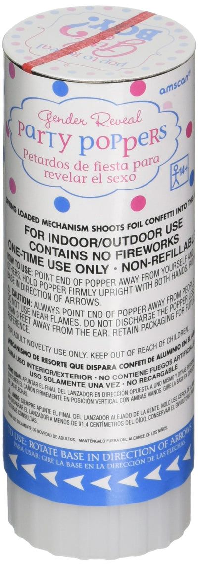 Gender Reveal Confetti Popper - Boy