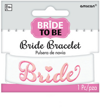 Bride Silicone Wristband/Bracelet White & Pink