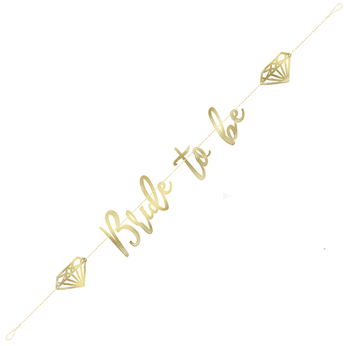 Bride To Be Gold Banner 1.8m