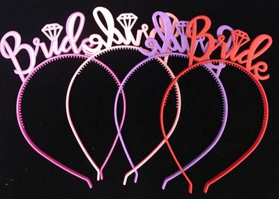 Bride Headband - Hot Pink