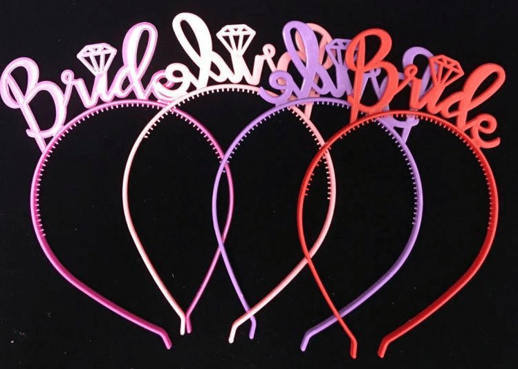 Bride Headband - Hot Pink