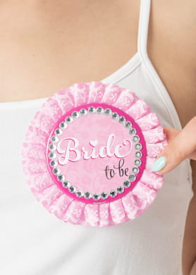 Bride to Be Pink Badge