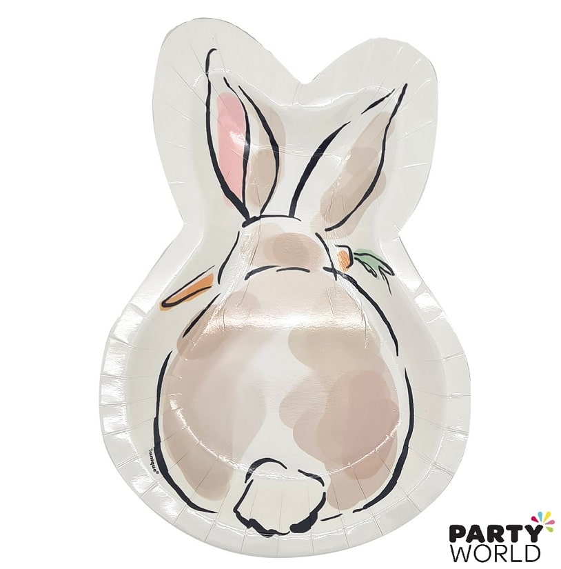 Bunny Party Shaped Paper Plates (8pk)