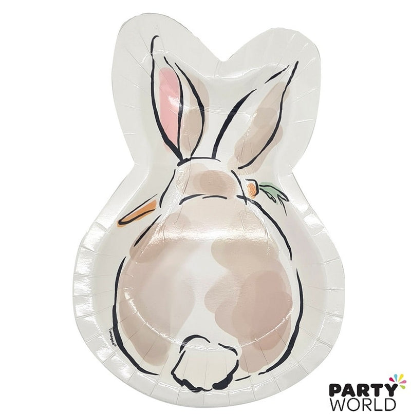 Bunny Party Shaped Paper Plates (8pk)