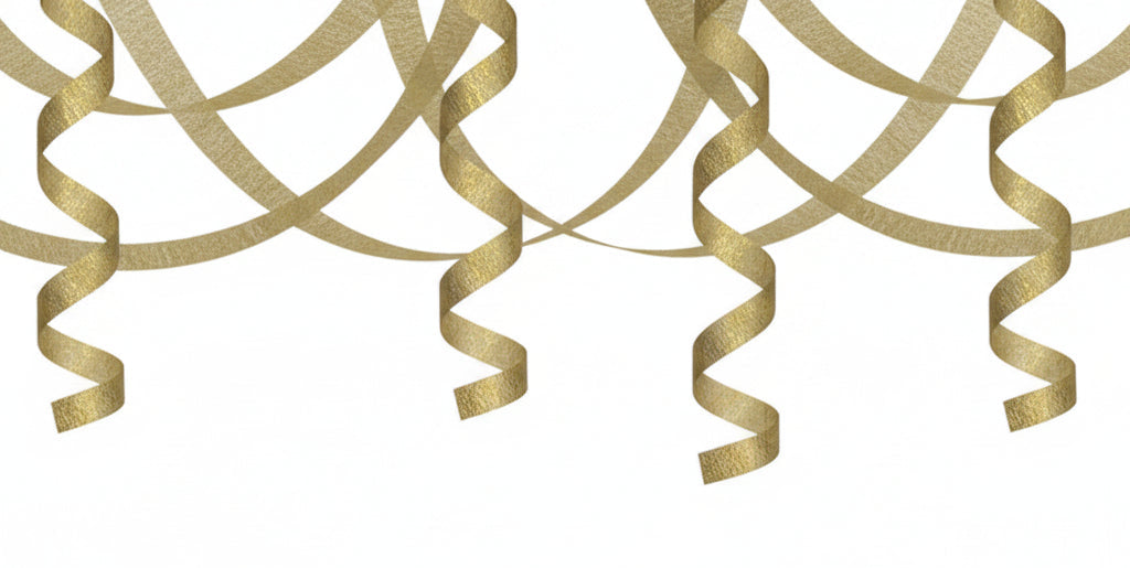 Crepe Streamers Shimmering Gold 6pk