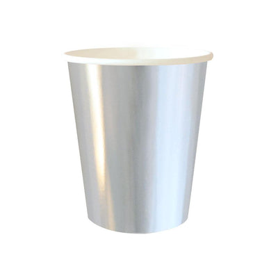 Silver Foil Paper Cups 8pk image 0