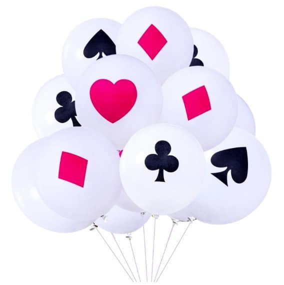 Card Suits Casino Latex Balloons (8pk)