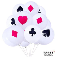Card Suits Casino Latex Balloons (8pk)