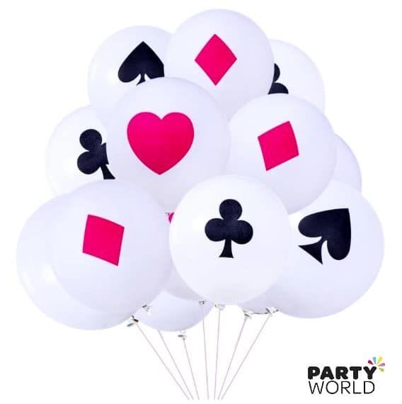 Card Suits Casino Latex Balloons (8pk)
