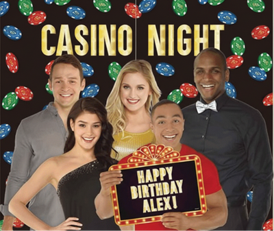 Roll The Dice Casino Night Scene Setter Photo Prop Backdrop Kit