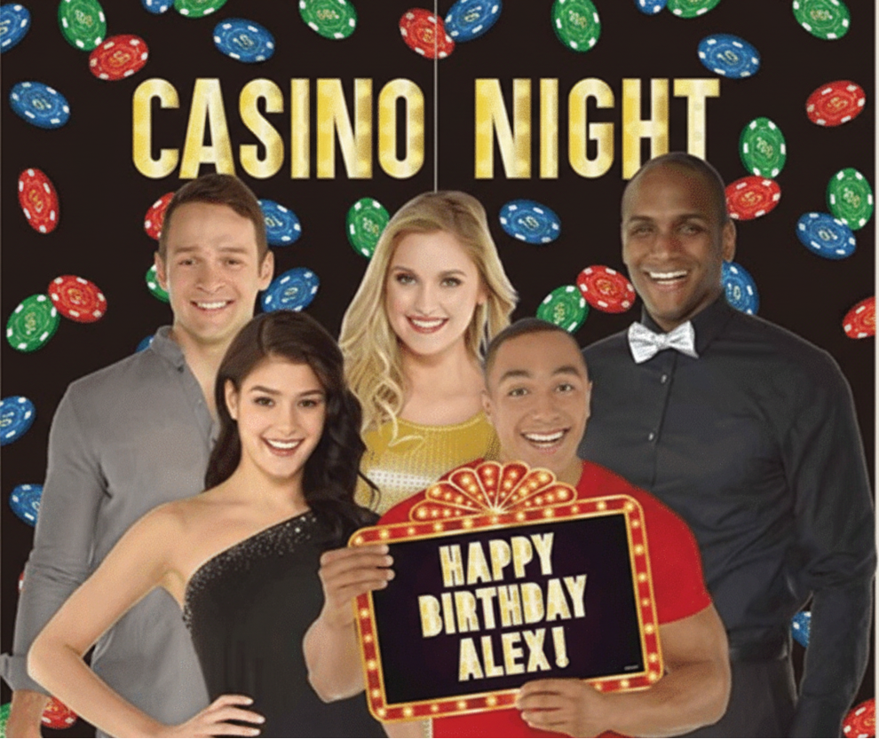 Roll The Dice Casino Night Scene Setter Photo Prop Backdrop Kit