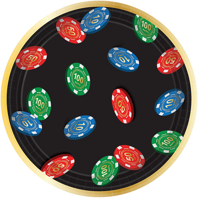 Roll The Dice Casino Paper Plates 7in (8pk)