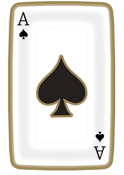 Casino Card Shaped Paper Plates 22 x 12 cm (8pk)