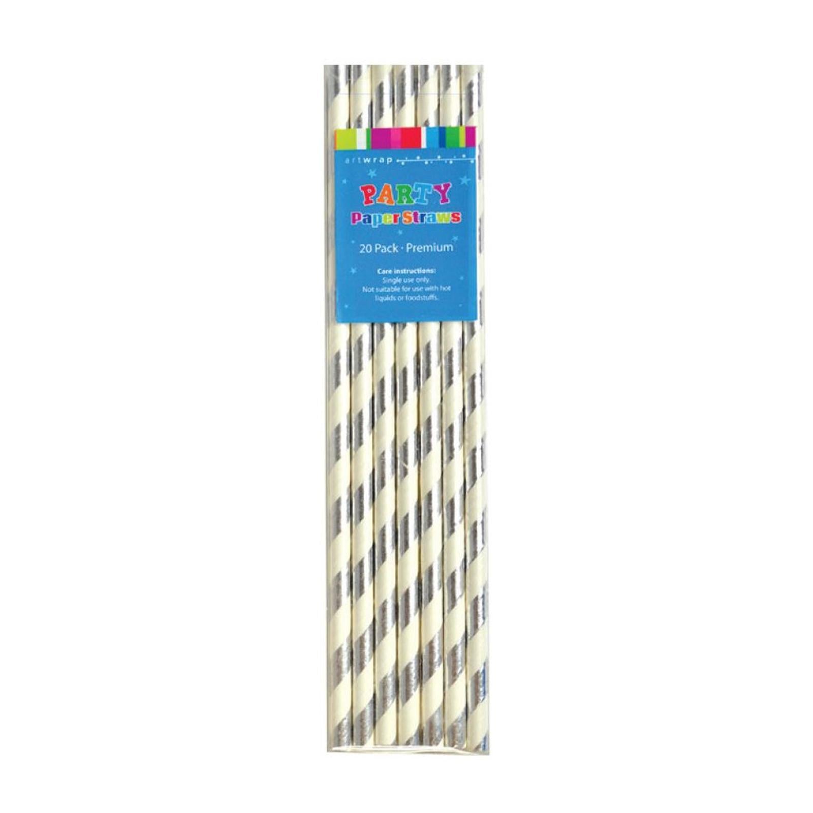 Premium Paper Straws Silver image 0