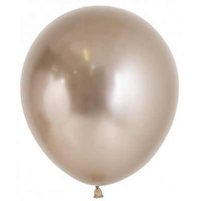 Balloon Single 46cm Chrome/Reflex Champagne