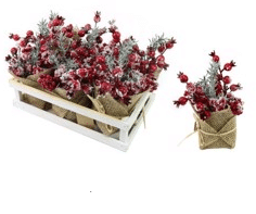 Holly Berries With Hessian Wrap (1)  STORE PICK UP ONLY