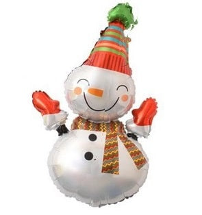 Christmas Snowman Foil Balloon 110 x 55cm