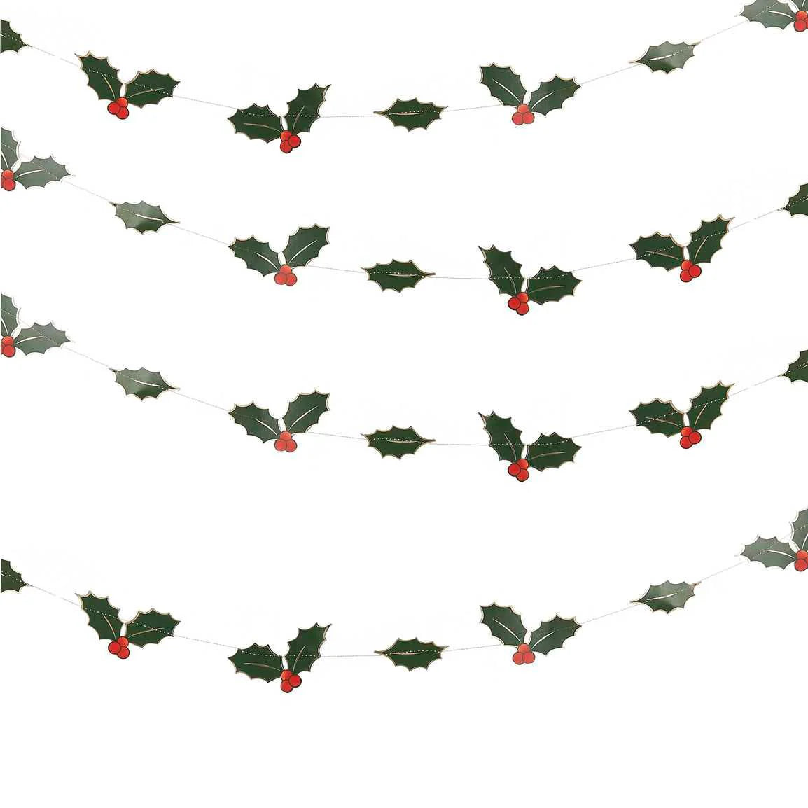 Christmas Holly Garland 5m