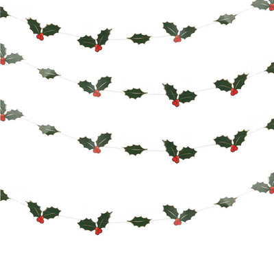 Christmas Holly Garland 5m