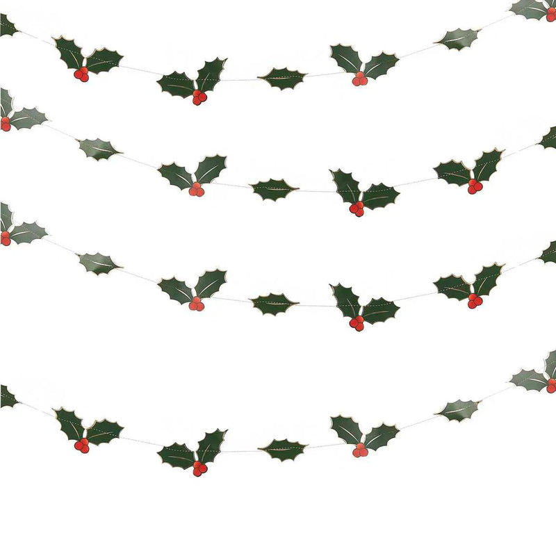 Christmas Holly Garland 5m