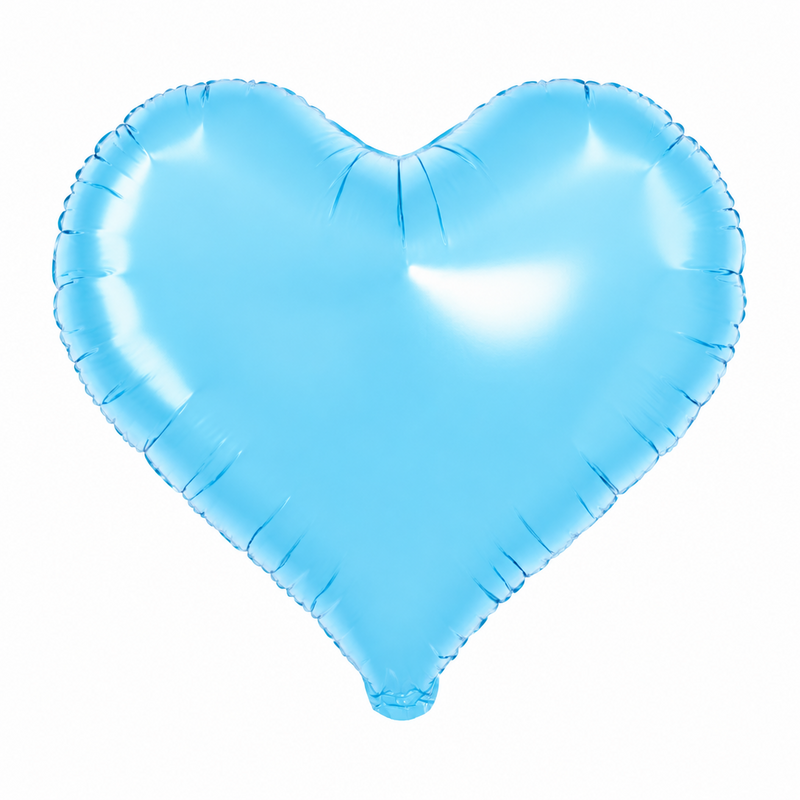 Jelly Heart Clear Blue Foil Balloon