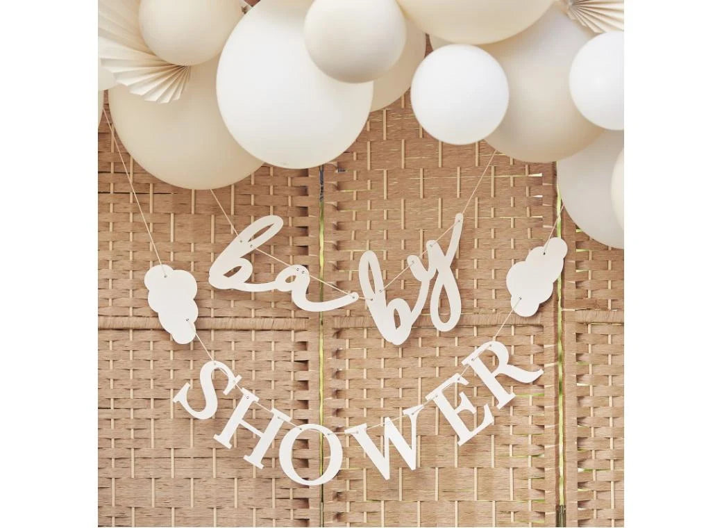 Baby Shower Party Cream Bunting