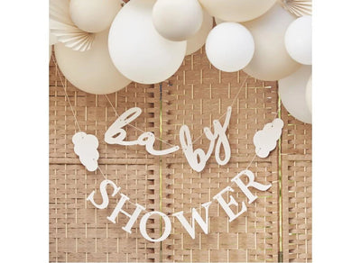 Baby Shower Party Cream Bunting