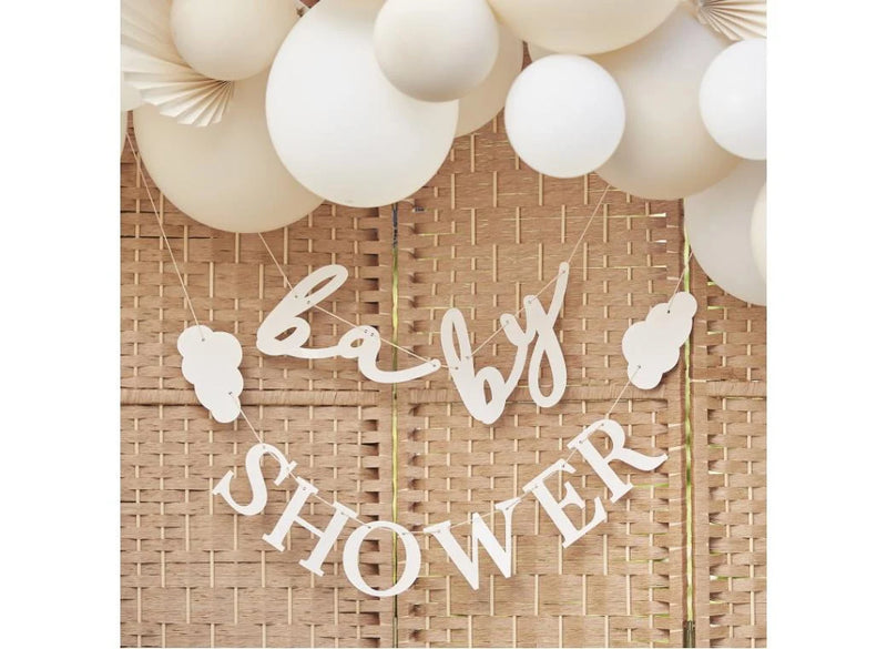 Baby Shower Party Cream Bunting