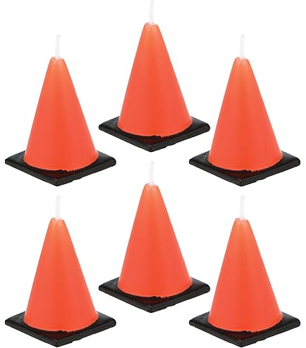 Construction Party Cone Candles
