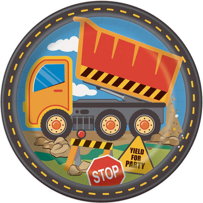 Construction Party "yield" Paper Plates 8pk