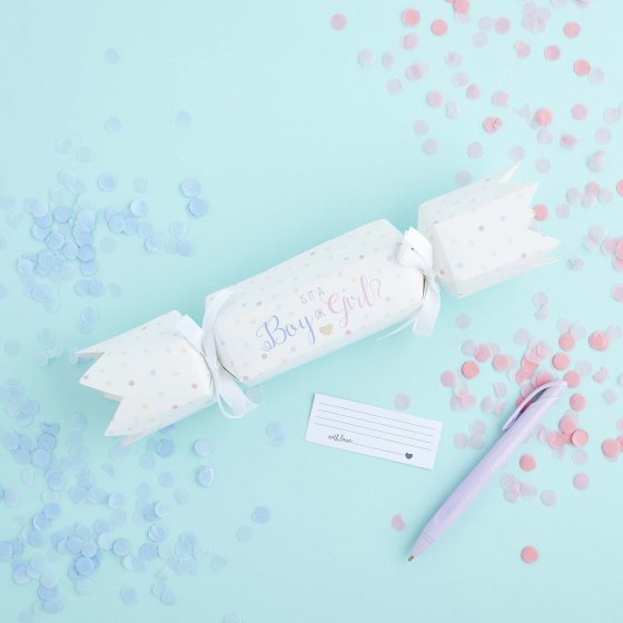 Baby Shower Gender Reveal DIY Cracker
