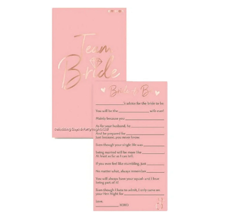Bride To Be Activity Cards 8pk image 0