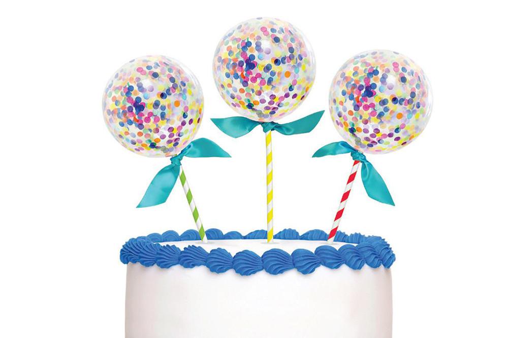 Cake Topper Confetti Balloons image 0