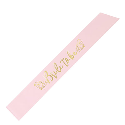 Bride to Be Sash - Pink and Gold image 0