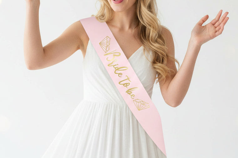 Bride to Be Sash - Pink and Gold image 0