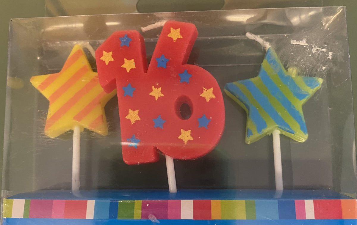 16th Birthday Candles 3pk image 0