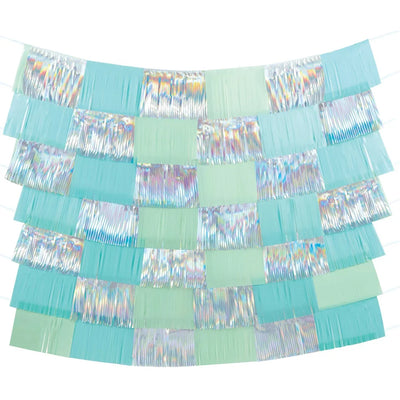 Fringe Backdrop - Shimmering Teal image 0