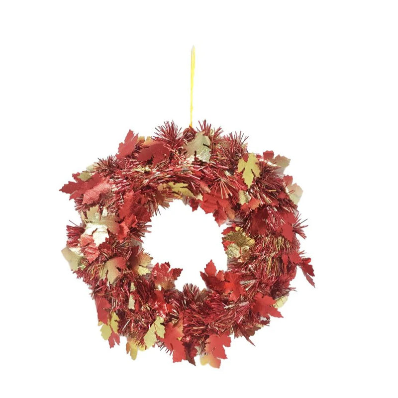 Harvest Tinsel Wreath 36cm  STORE PICK UP ONLY