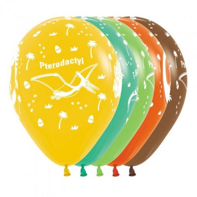 Dinosaur Party Balloons - 12pk