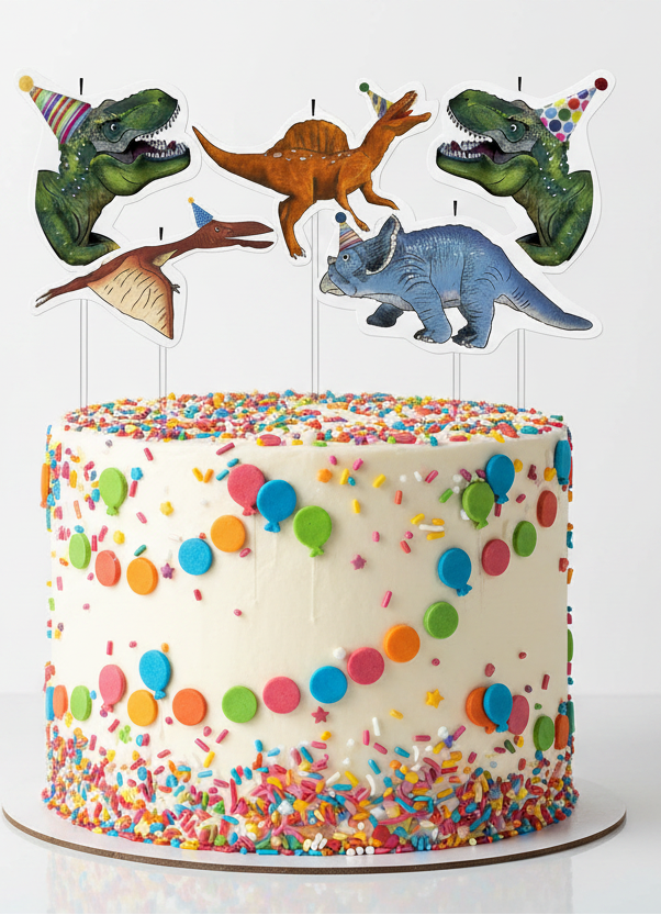 Dinosaur Candles 5pk
