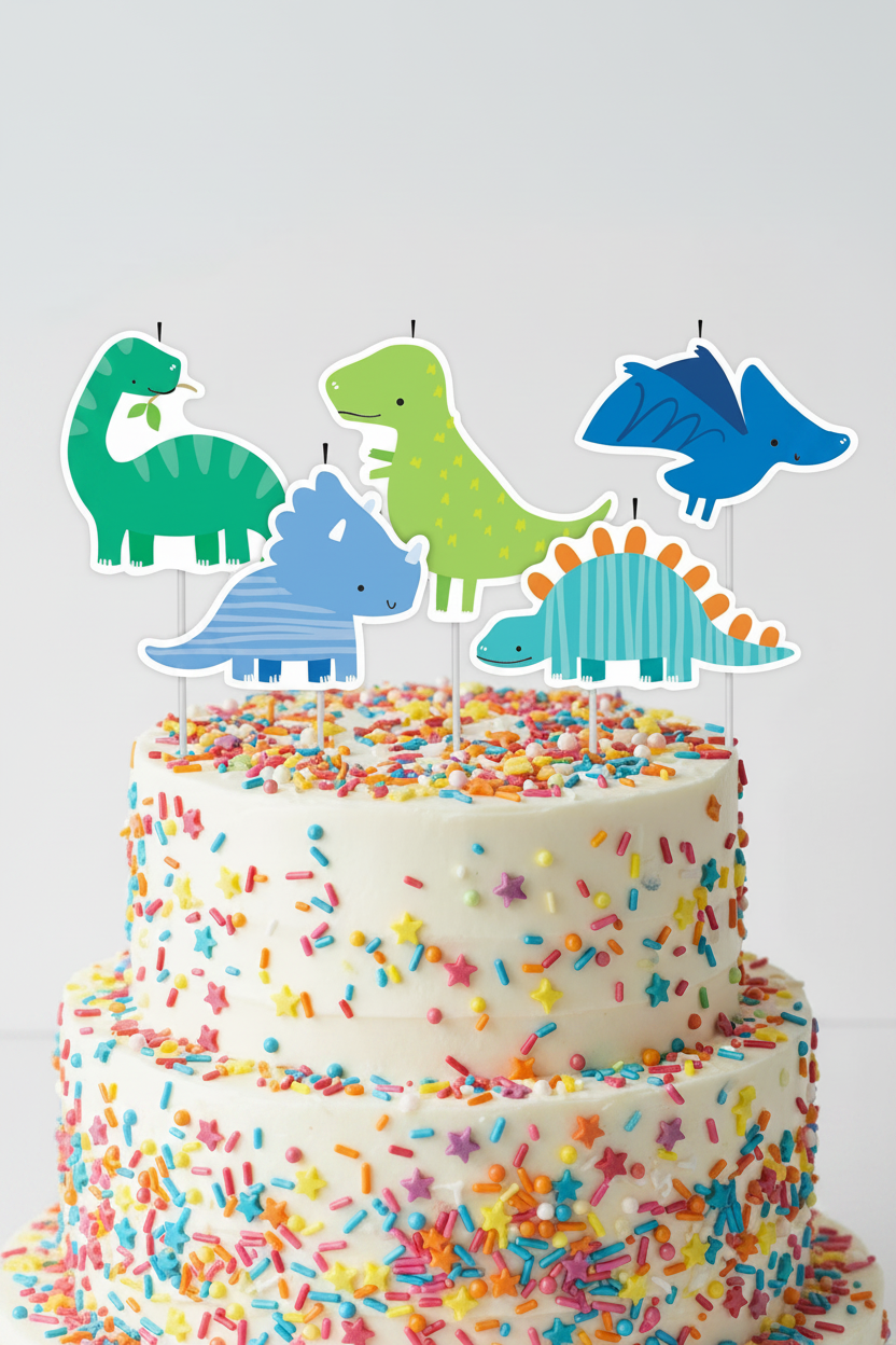 Candles Dinosaurs 5pk